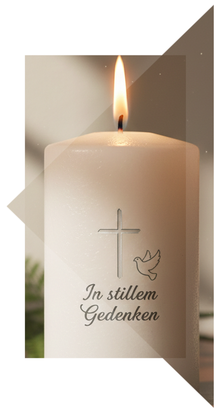 Angezündete Trauerkerze